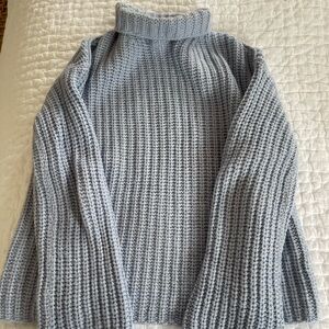 Vince Blue Cashmere Turtleneck